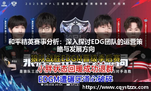 和平精英赛事分析：深入探讨EDG团队的运营策略与发展方向